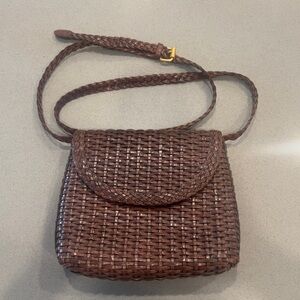 CEN- Woven Crossbody Bag in Brown